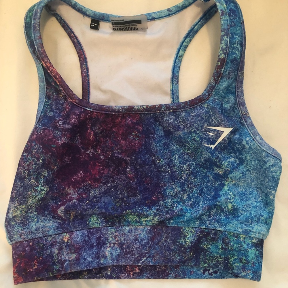 Gymshark multicolor sports bra 💙💜💚